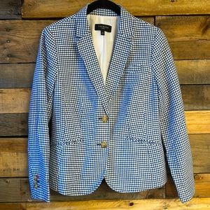 Talbots women’s navy and white blazer sz 6p